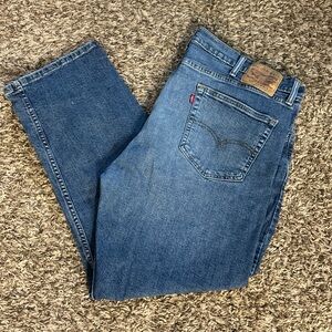 Levi's 505 Regular Fit Jeans 42x29 Medium Wash Straight Leg Denim Pants